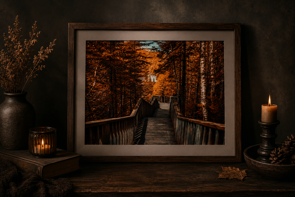 Autumn Descent | Moody Forest Photography Print