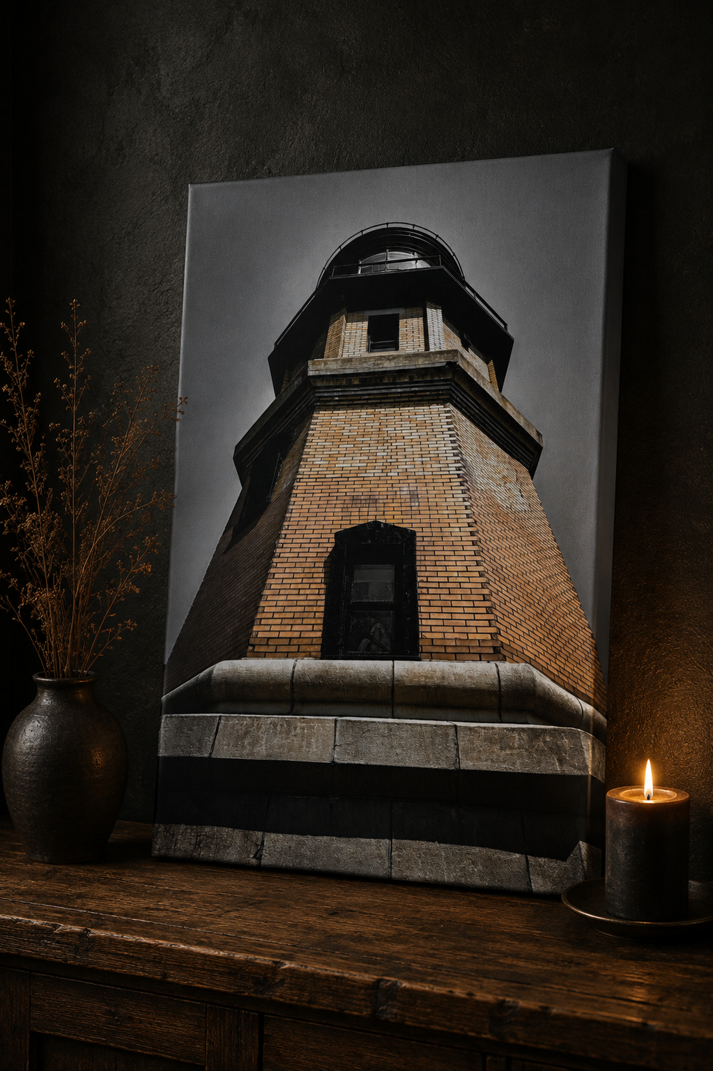 The Watcher | Moody Lighthouse Canvas