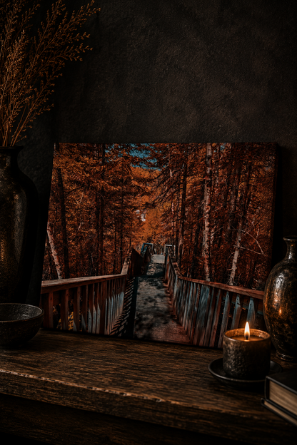 Autumn Descent | Moody Forest Photography Canvas