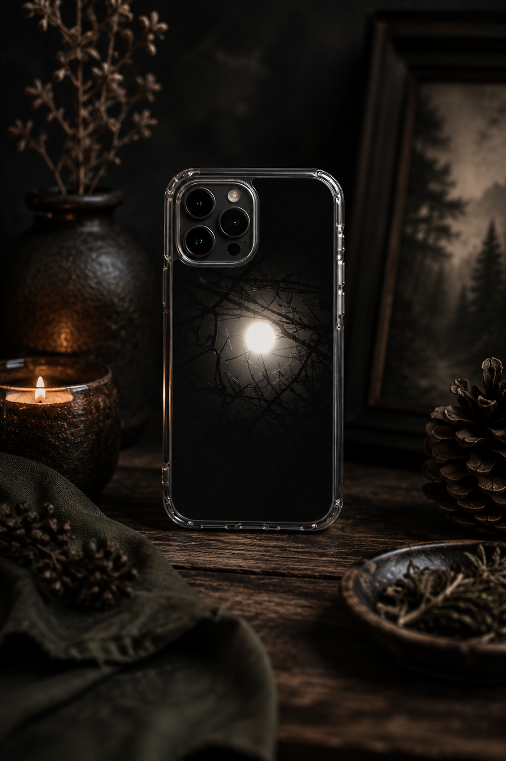 Moonlit Solace | Clear iPhone Case