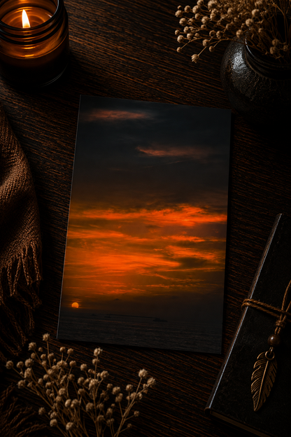 Ember Horizon | Moody Sunset Photography Postcard