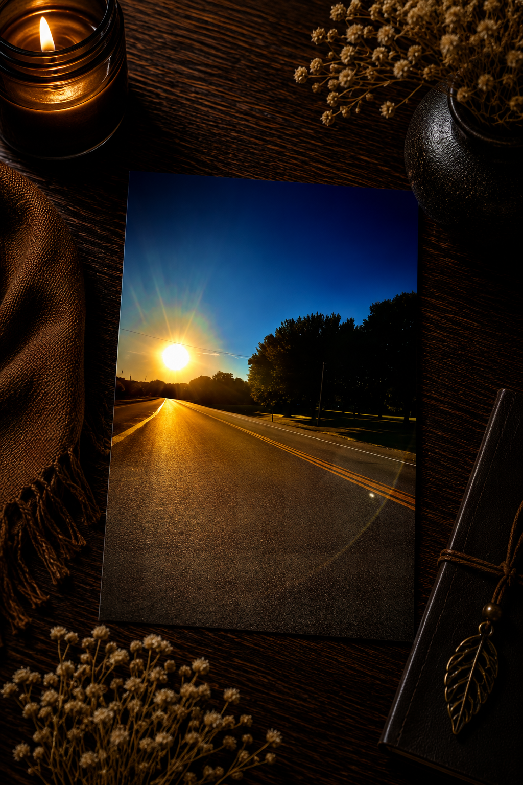 Into the Light | Golden Road Photography Postcard