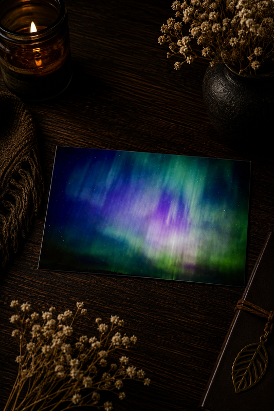 Heaven in Color | Northern Lights Photography Postcard