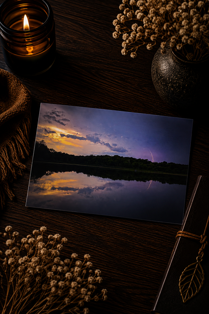 Between Light & Storm | Lightning Lake Photography Postcard