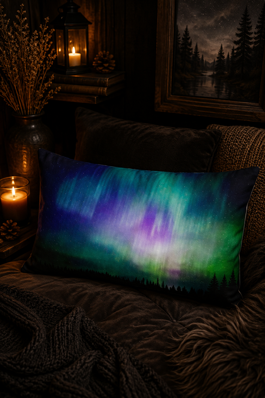 Heaven in Color | Northern Lights Photography Pillow Case